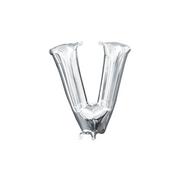 13in Air-Filled Silver Letter Balloon (V)
